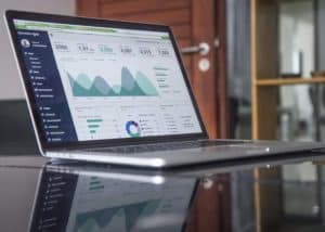 laptop with google analytics